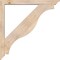 Ekena Millwork Funston Traditional Smooth Bracket w/ Offset Brace, Douglas Fir, 5 1/2"W x 48"D x 48"H BKT0604X48X48FST01SDF - alternate 3